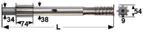 Black Diamond Drilling Top Hammer Shank Adaptor Hydrastar-200-300-350-X2